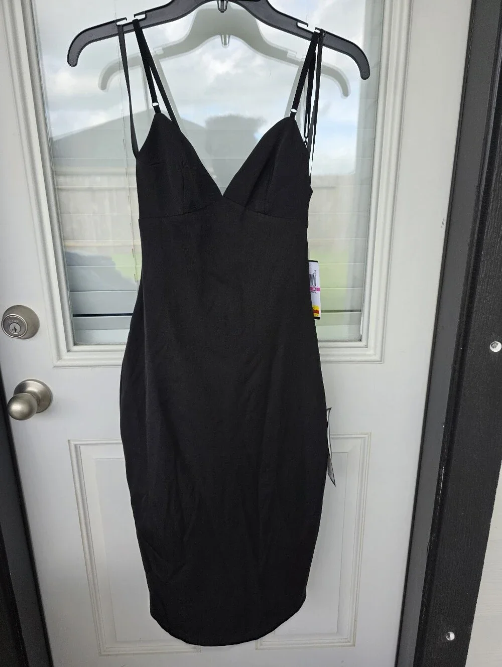 Seni & Cade Black Bodycon Dress Size XS Spaghetti Strap Mini Cocktail Party - Picture 2 of 10